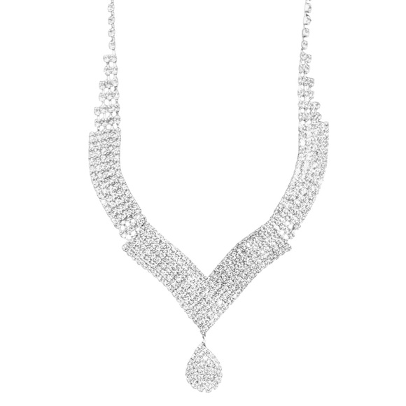 Macy's Jewelry - Macy’s Silver Crystal Pendant Necklace
